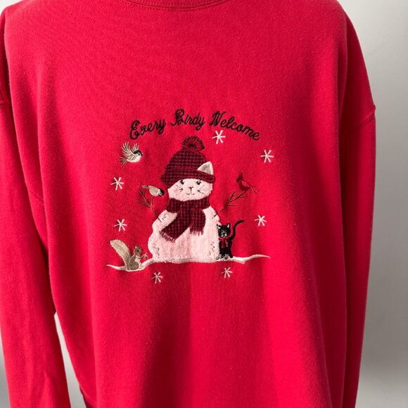 Vintage Kitty Christmas Sweatshirt - Picture 4 of 11